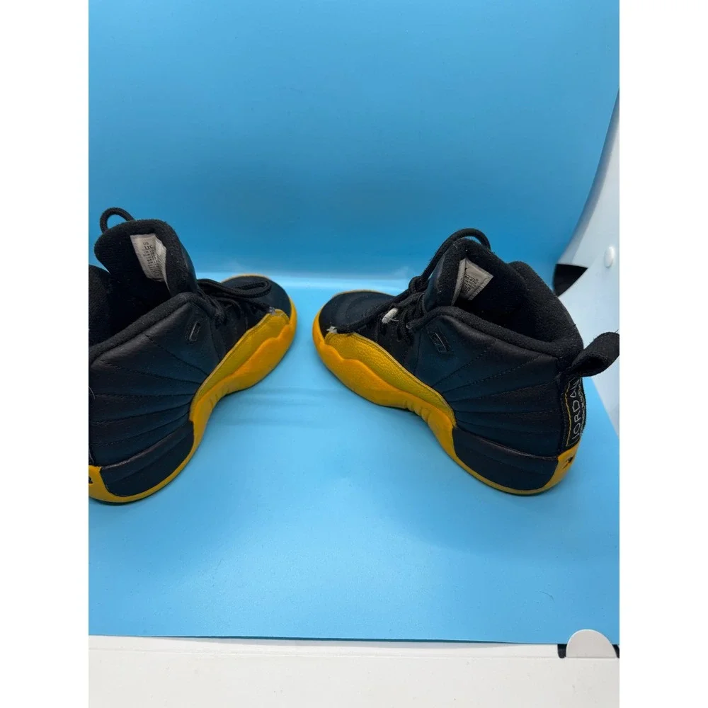 Jordan 12 Retro University Gold Black Toddler Sneakers 850000-070 Size 8C